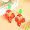 Summer fresh and sweet cartoon flower plate earrings personalized leisure vacation style acrylic earrings earrings