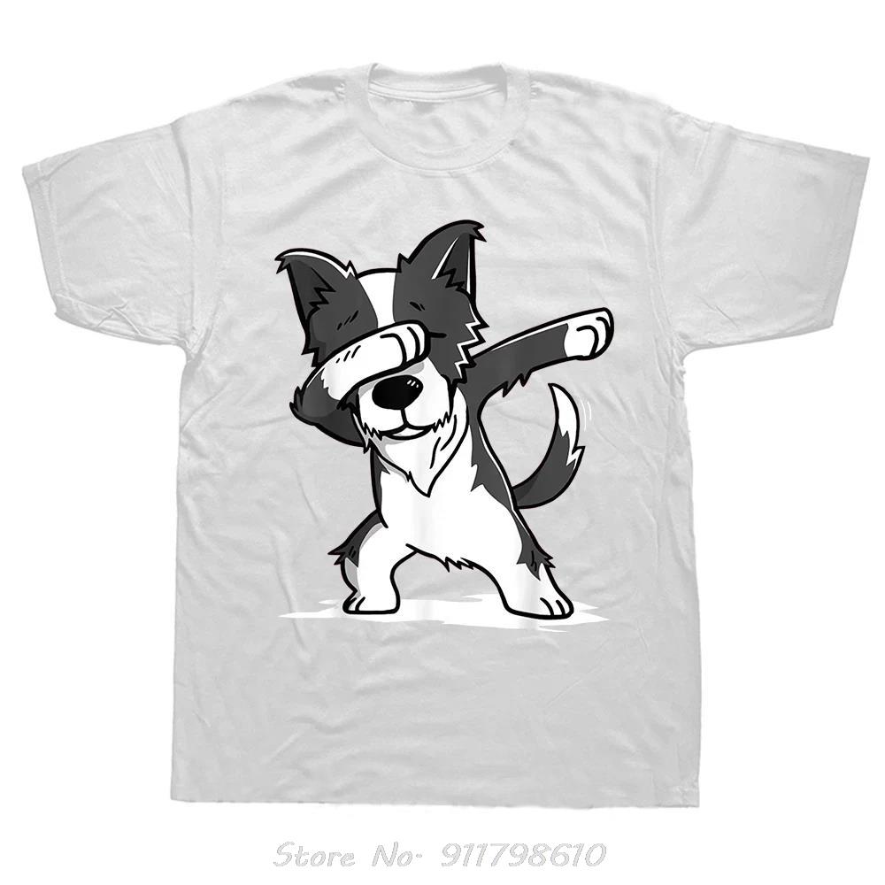 Just Throw Funny Border Collie Dog Lover Men's Clothing Summer Fitness T Shirt Style Oversized T-shirt Streetwear Cotton Tshirt