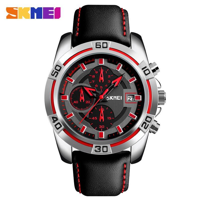 

SKMEI Quartz Men Watches Chronograph Stopwatch Top Brand Luxury Men Military Sports Watches Clock червоний
