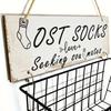 Iron Grid Socks Storage Basket Wall Mounted Lost Socks Container Hollow Metal Storage Rack  Closets