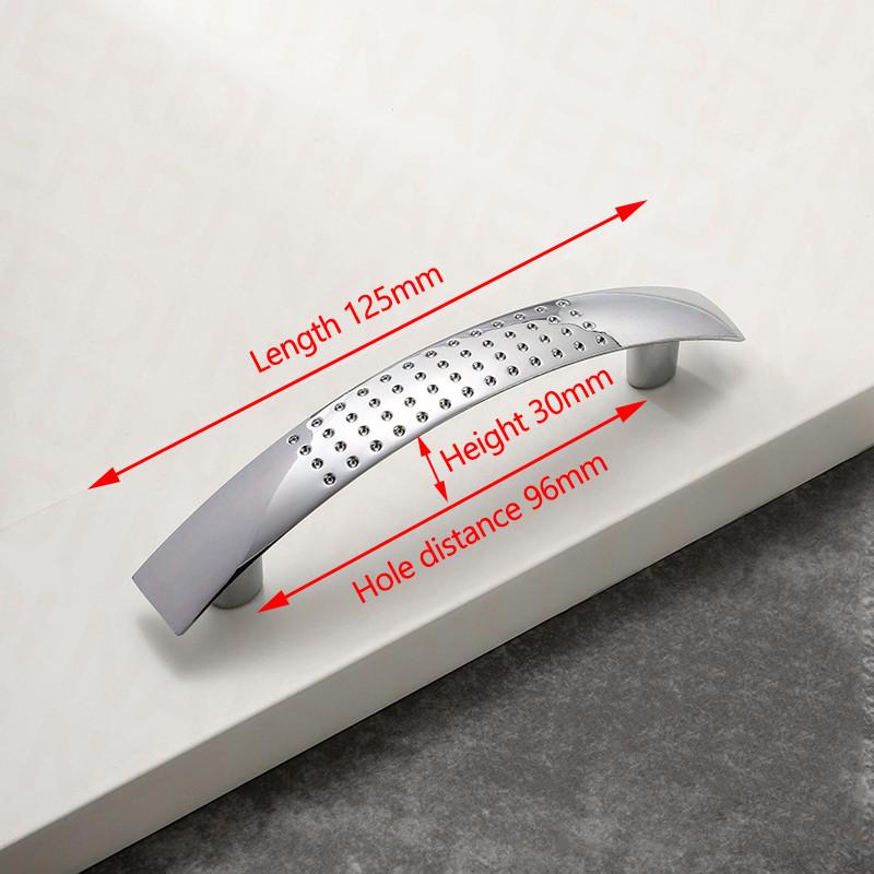 NAIERDI Kitchen Door Handles Cabinet Handles Drawer Knobs Aluminum Alloy Wardrobe Door Handles Brushed Modern Style Hardware