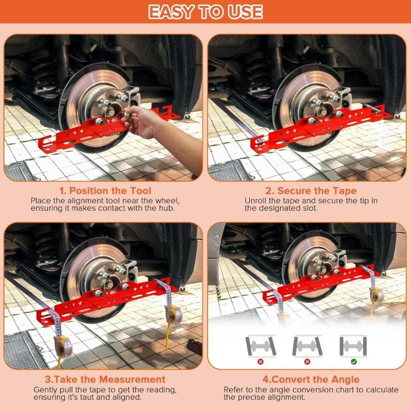 Heavy Duty Toe Alignment Tool Plates Universal Fit Garage Alignment Equipment Tool for Precise Wheel Distance Readings
