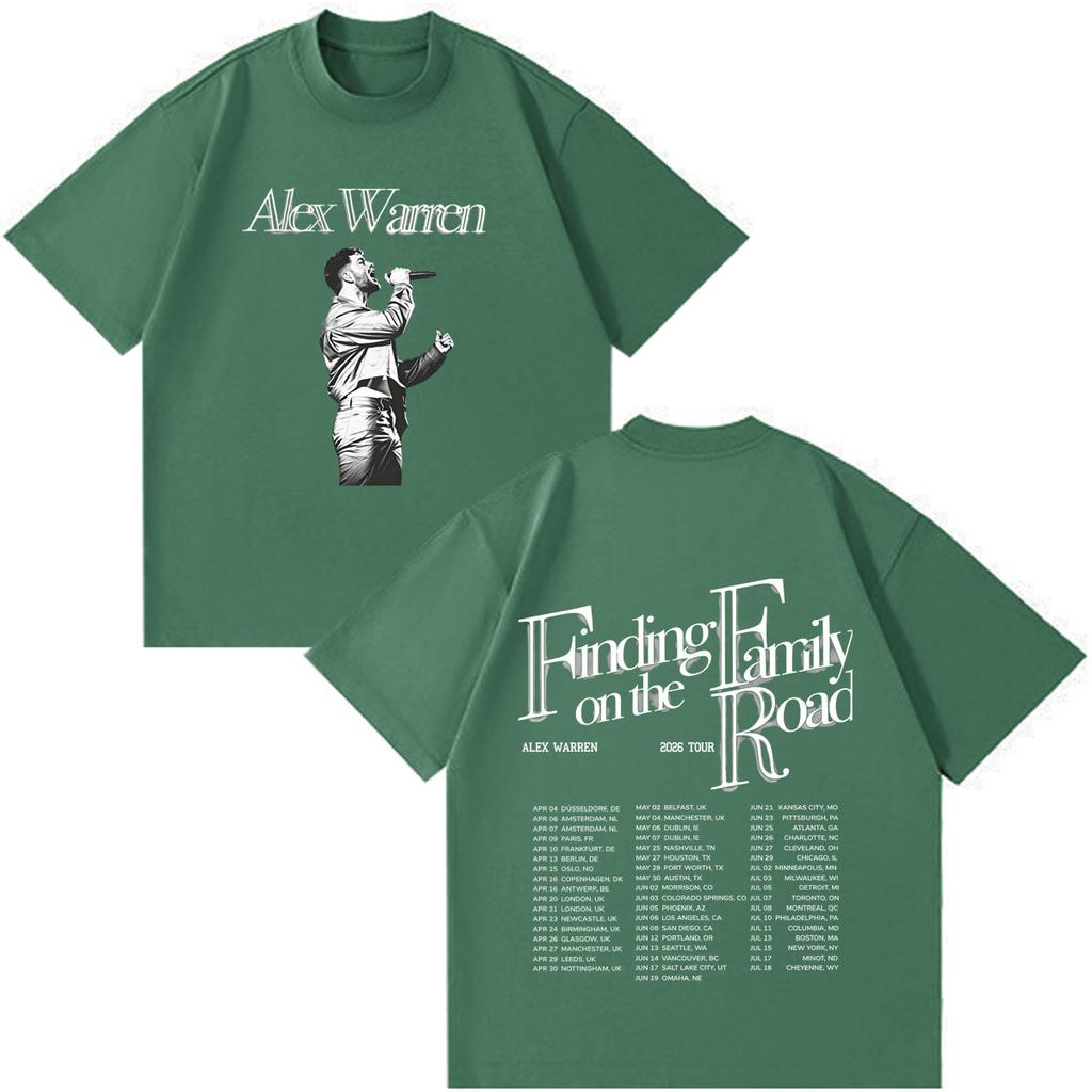 Alex Warren 2026 Tour Graphic Merch T Shirts Unisex Unisex Fashion Vintage Tshirts Short Sleeve Cotton Loose Gothic Punk T Shirts