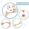 UMU 15-Piece Wooden Mini Golf Set with Obstacles, Balls, Clubs, and Accessories, Suitable for Indoor and Outdoor Play, Montessori-Style Educational