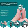 Owl Keychain Nail Clippers, Stainless Steel Foldable Mini Nail Clippers, 2-in-1 Ultra-sharp Foldable Owl Nail Clippers with Nail File