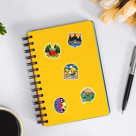 50Pcs Graffiti Stickers Waterproof Reusable Decorate PVC Luggage Water Bottle Outdoor Camping Stickers for Scrapbook