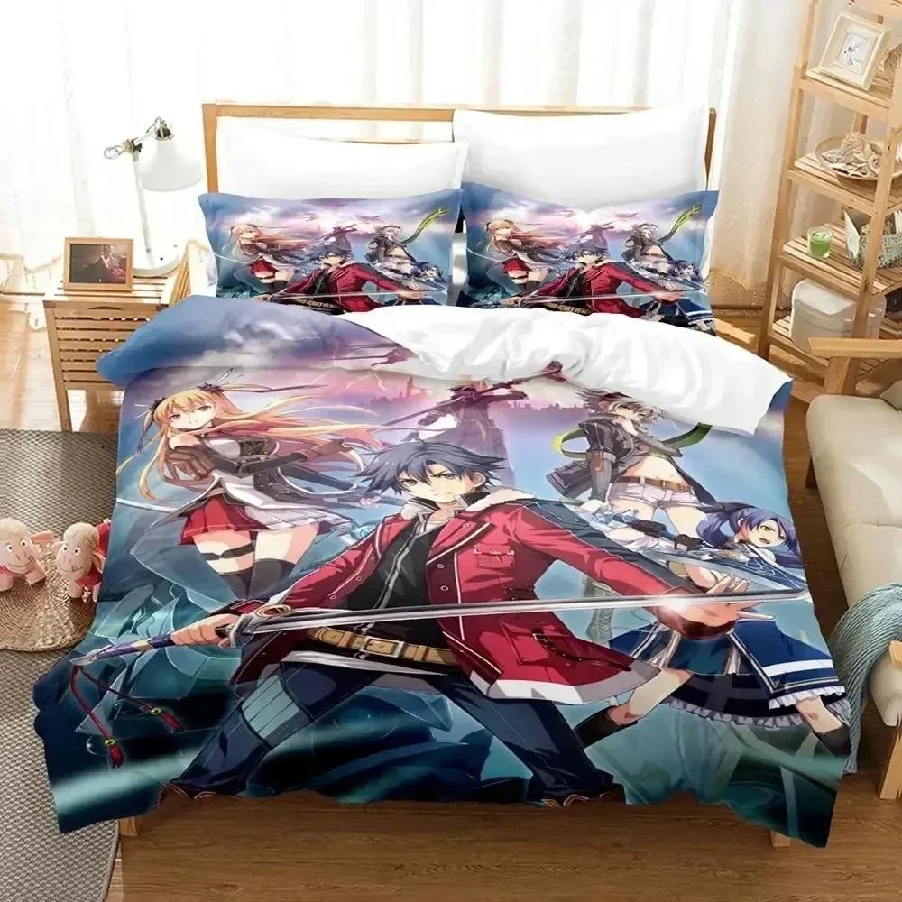 Luxury New 3D Print Anime Legend of Heroes Bedding Set Duvet Cover Bed Set Quilt Cover Pillowcase Queen Boys Adult Bedding Set