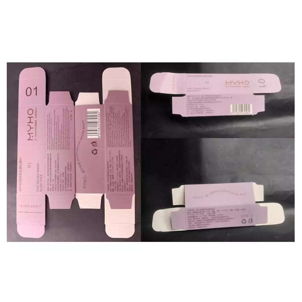 Myho Puff Double Ended Blush Stick Matte Shimmer Natural Nude Makeup Dual Use Single Color Blush