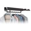 Metal Extendable Slide Rail Black Garment Rack For Space Efficient Storage Solution