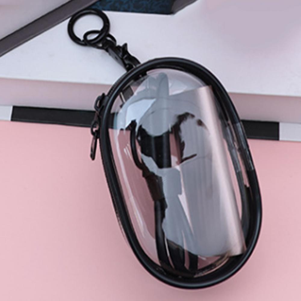 Avec porte-clés Sac de rangement pour câble de données Sac de rangement numérique transparent Sac pour chargeur de téléphone Câble de données