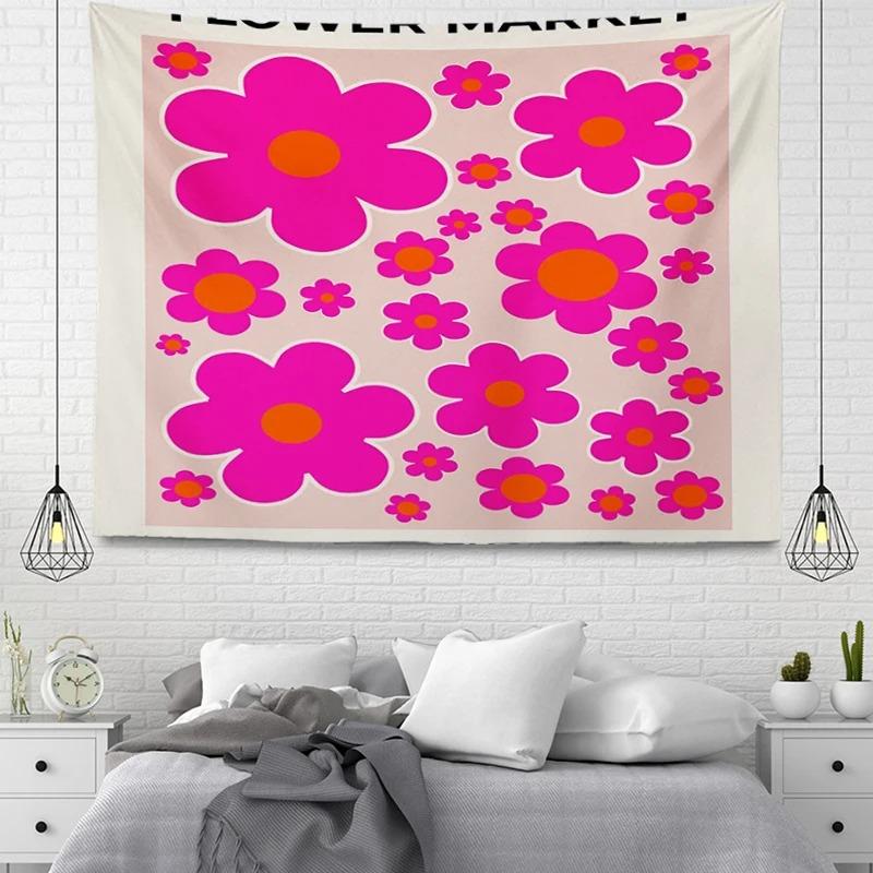 

Офисная Гостиная Гобелен Простой Цветок Мультяшный Подвесная Ткань Домашнее Настенное Украшение Гобелен 100x75cm