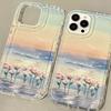 Scenic sunset rose suitable for iPhone17promax new mobile phone case 14TPU13/15 soft case anti-drop