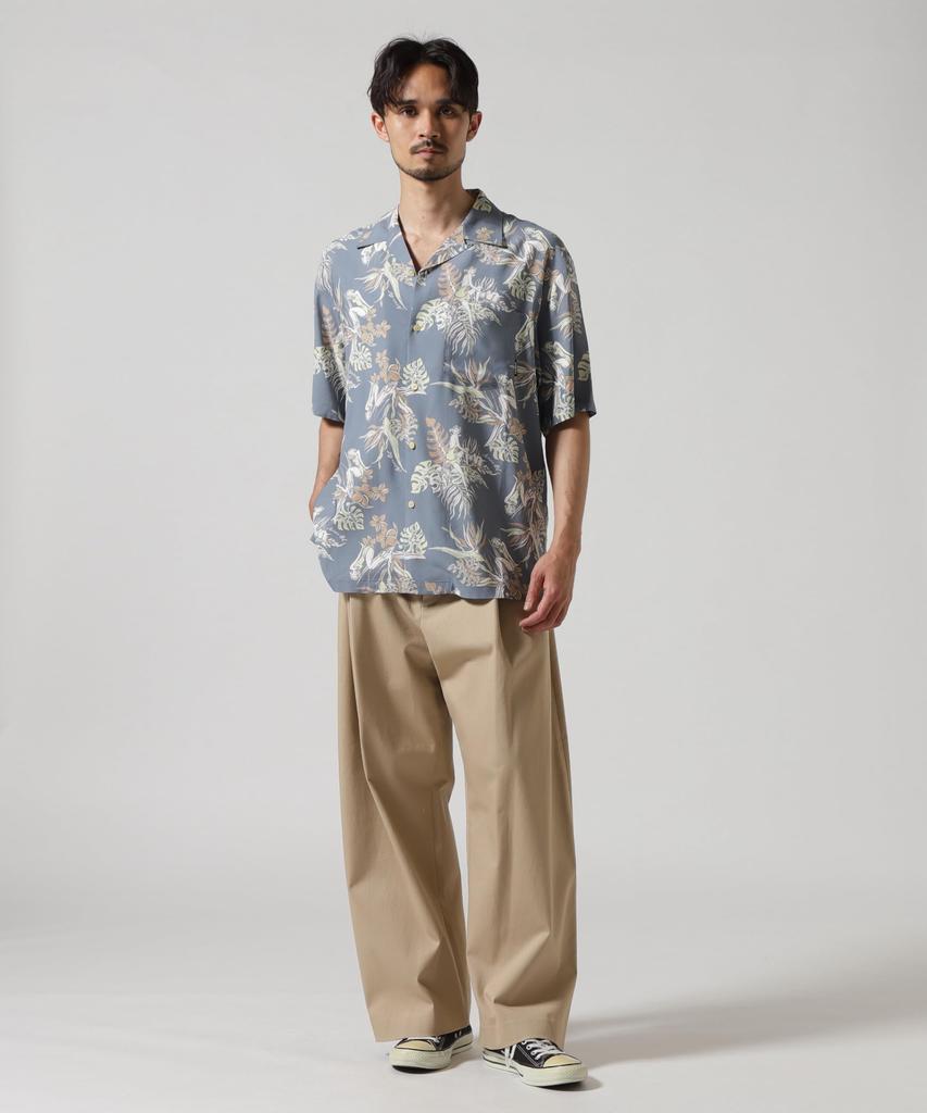 Avirex Aloha Shirt Tropical Girl Size M 391 Sax Men's 783-5123007