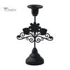 Classic Retro Candle Decor Vintage Metal Holder, Romantic Candlestick Dinner Table Centerpiece, Rustic Pillar Holder Aged Texture for Wedding