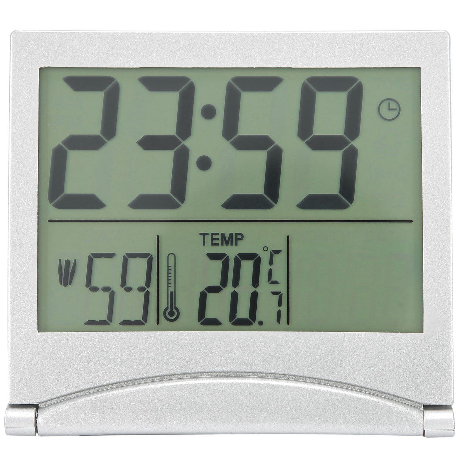 

Electronic Compact Desk Alarm Clock Foldable Calendar Temperature Timer Clock for Travel