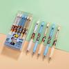 Crystal Blue Erasable Gel Pen: Metal Clip, Press-to-Erase, Triangular Grip, 0.5mm Bullet Tip for Correct Hand Posture.
