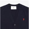 Ami Small Heart Logo V Neck Men S Cardigan Hkc361 001 414