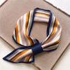 Striped Silk Scarf Imitation Long Diagonal Plaid Perfect For Spring Summer
