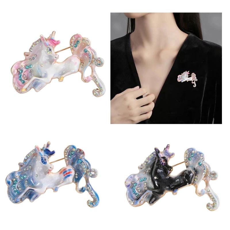Traditional Chinese Styles Horse Brooch Versatile For Formal Casual Occasions Secure Pin Accessory