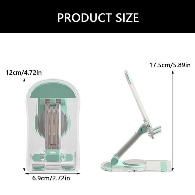 360 Degree Rotating Cellphone Holder Universal for Phone Tablet Table Support Stand Clear Acrylic Folding Holder Stand