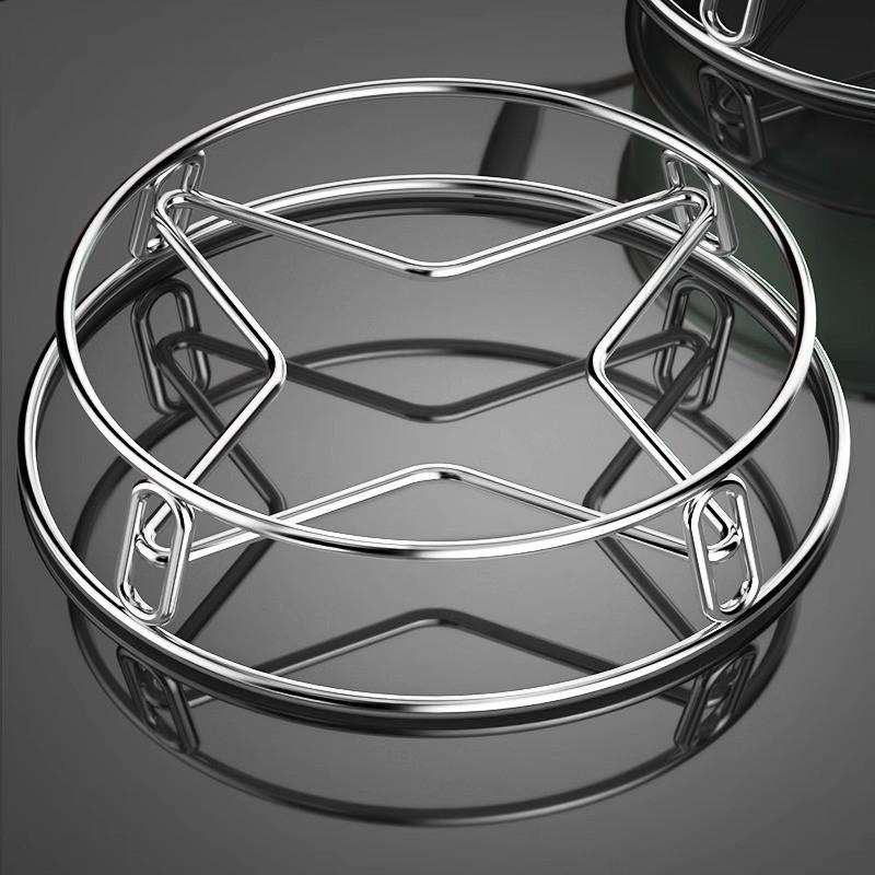 Stainless Steel Double Layer Pot Stand Rack Kitchen Steamer Heat Resistant Cooking Support Holder