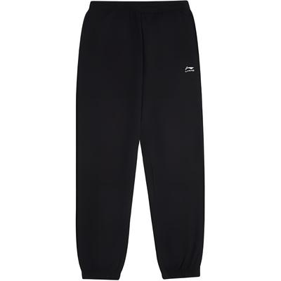 Li Ning Sports Fashion Series Letter Loose Cuff Comfortable Casual Pants Unisex Pants Black AKLUB05-1