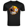 Half Skull Big Teeth Glasses Emoji Funny Cartoon T-Shirt