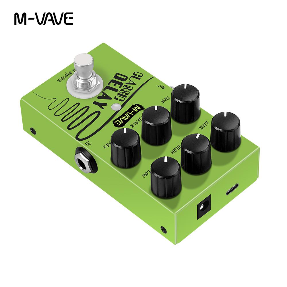 M-vave-Classic delay effect pedal, 600ms Delay Time True Bypass, Guitar Effects Pedal for Electric Bass