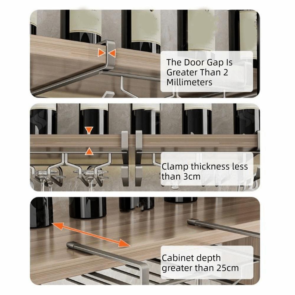 Hanging Upside Down Shelf Ventilation Goblet Cabinet Hanging Racks  Under Cabinet