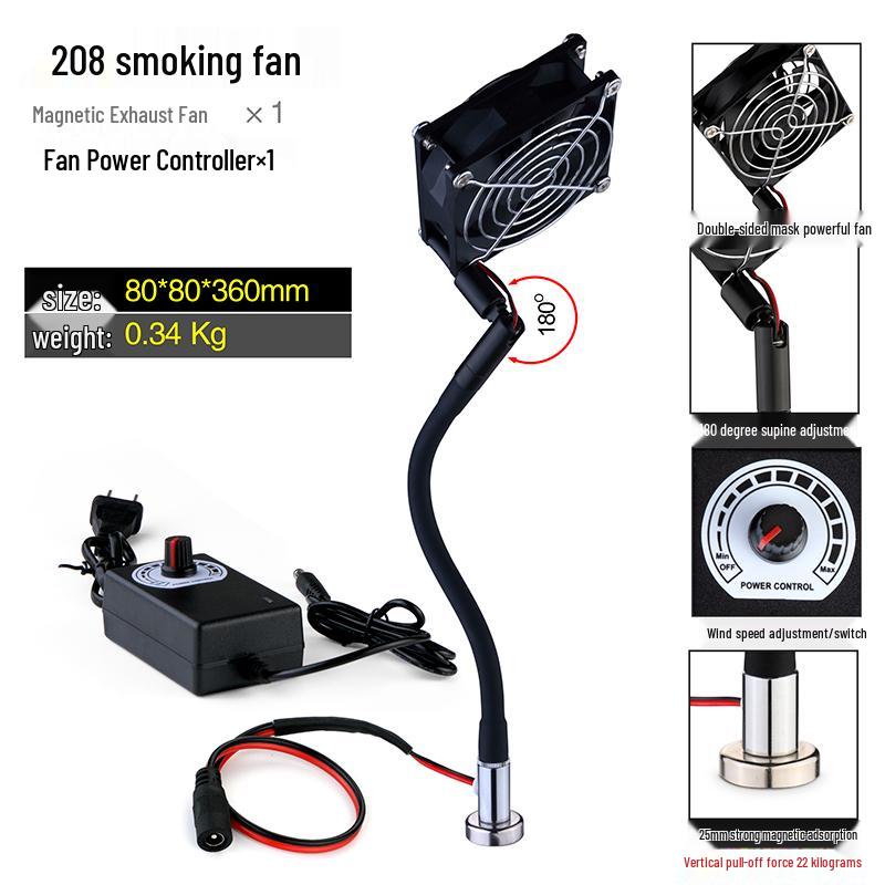 Pro Soldering Station Kit: Soldering Iron, Wire, Magnifying Lamp, Smoke Absorber, Magnetic Repair Tool