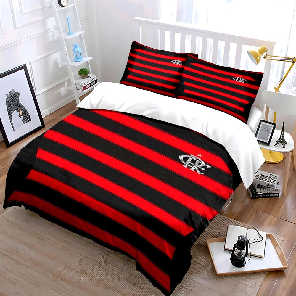 Red and Black Stripes. Bedding Sets Duvet Cover Sets Duvet Covers Pillowcases(1 * Duvet Cover 2 * Pillowcases Without Duvet Insert)