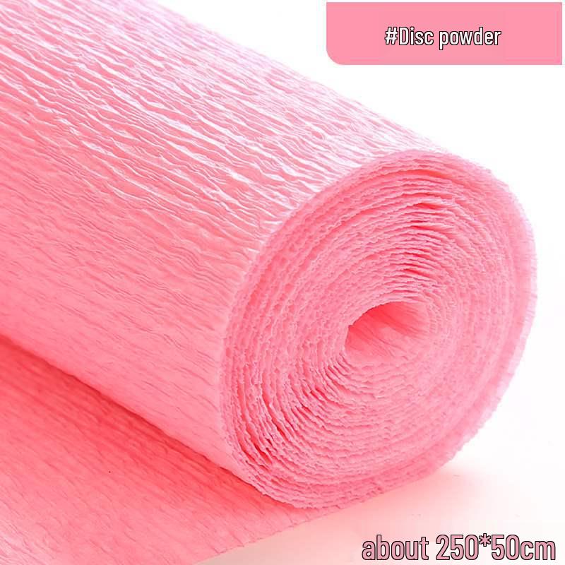 Thickened Colored Crepe Paper for DIY Flower Making: Pleated, Rolled Edge Handmade Material.