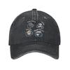 Cats Coffee Lover Baseball Cap Vintage Distressed Washed  Snapback Cap for Men Women Outdoor Activities Adjustable Caps Hat