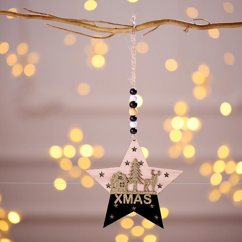 High-End Wooden 3D Christmas Tree Ornaments for Decoration