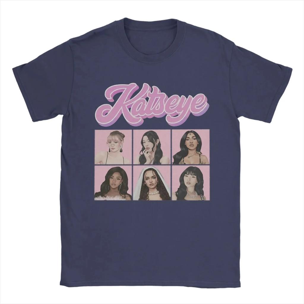 KATSEYE Member Printed Unisex Pure Cotton TShirt 2026 Summer New Kpop Y2K Fashion Crew Neck Short Sleeve Fan Gift Apparel