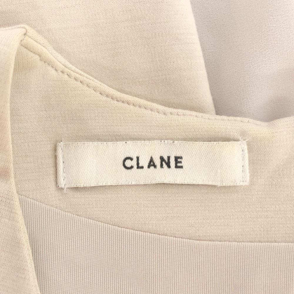 CLANE Made In Japan Short Sleeve Design One Piece 1 Switching Back Zipper Women Used