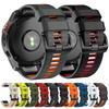 22 26mm QuickFit siksna Garmin Fenix 7 7X Pro aproce Forerunner 970/Epix/Fenix 8 E 6 6X divtoņu silikona aproce