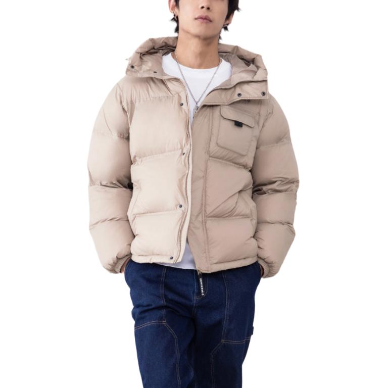 Converse Puffer Jackets Unisex Khaki Hooded Moderate Other UCJ146-X9V