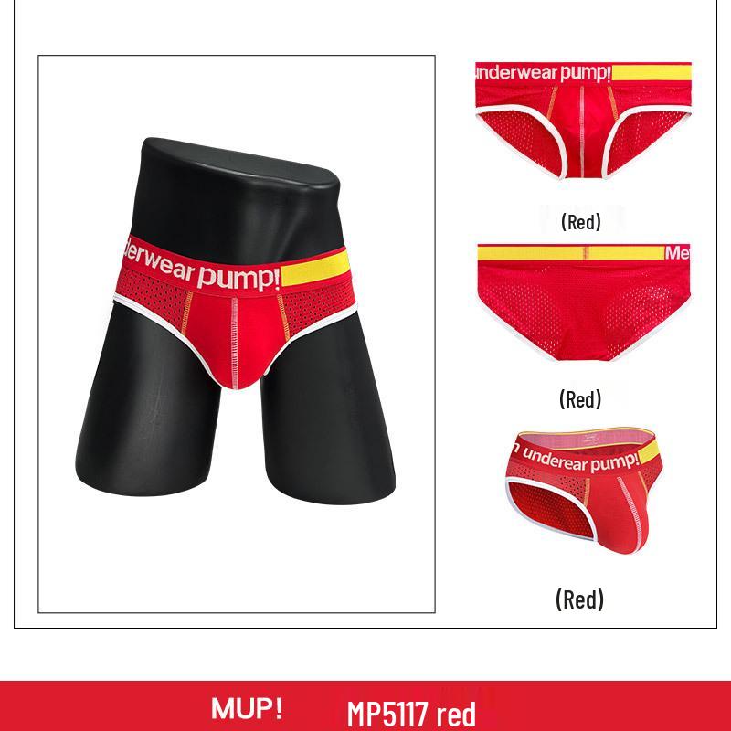 Trendy Low Rise Color Block Slim Fit Hip-Lifting Men's Sport Briefs