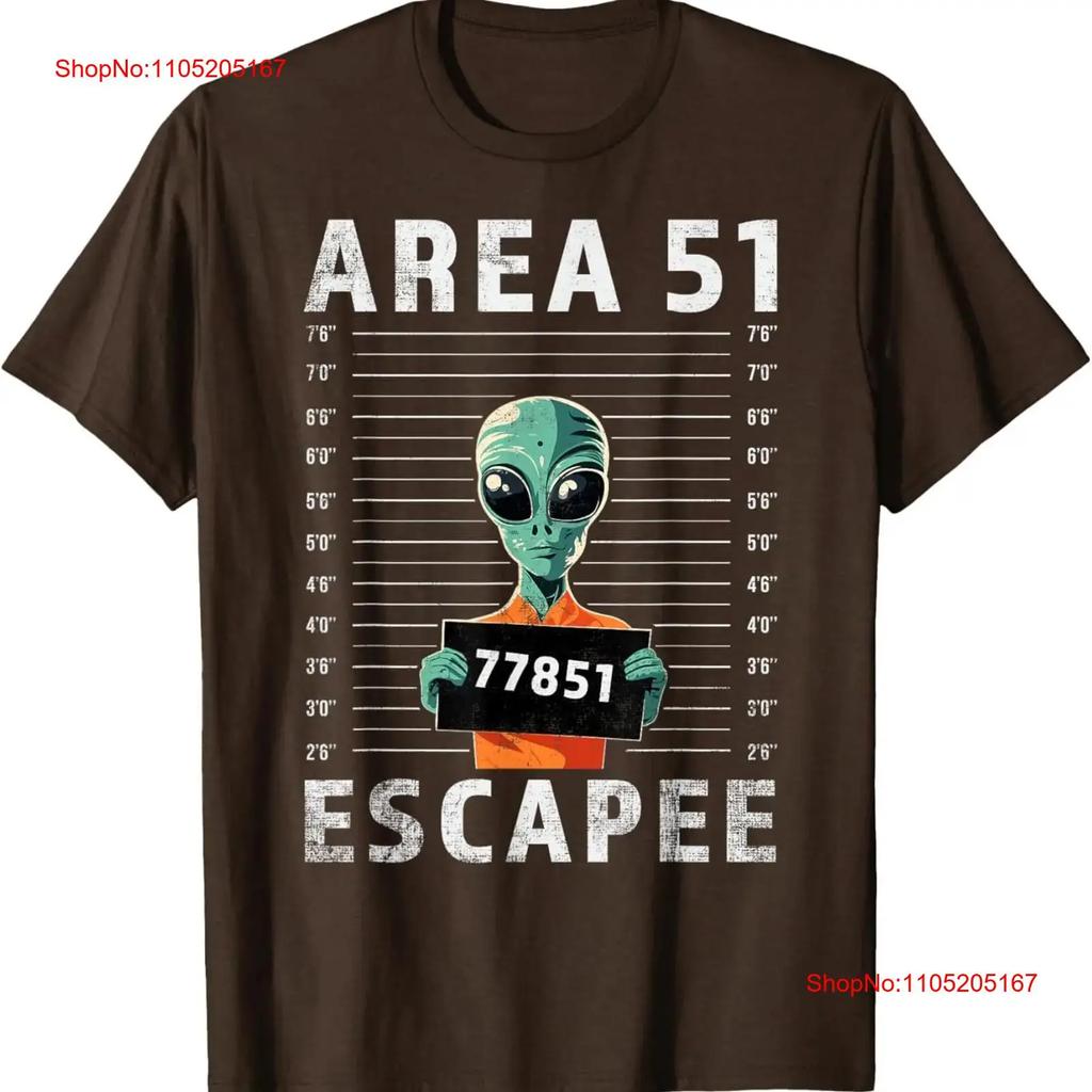 Mugshot Alien Area 51 Escapee Funny Mug Shot Ufo T Shirt Vintage Breathable Casual Slightly Designer Clothes Graphic
