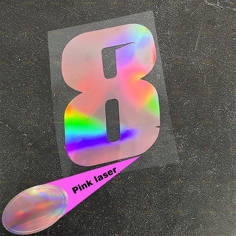 

1pc Laser Pink Motorcycle Number Sticker Waterproof for Motorcycle Fairing Helmet Fuel Tank Car Window Universal Vinyl Decals High 5cm