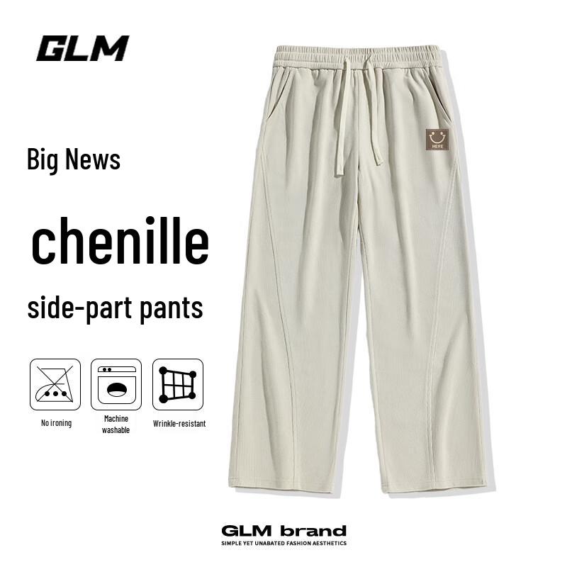 

GLM Men s Chenille Loose Straight-Leg Casual Pants XL