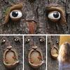 Krmítko pro ptáky Pryskyřice Tree Face Ornament Yard Art Krmítko pro ptáky