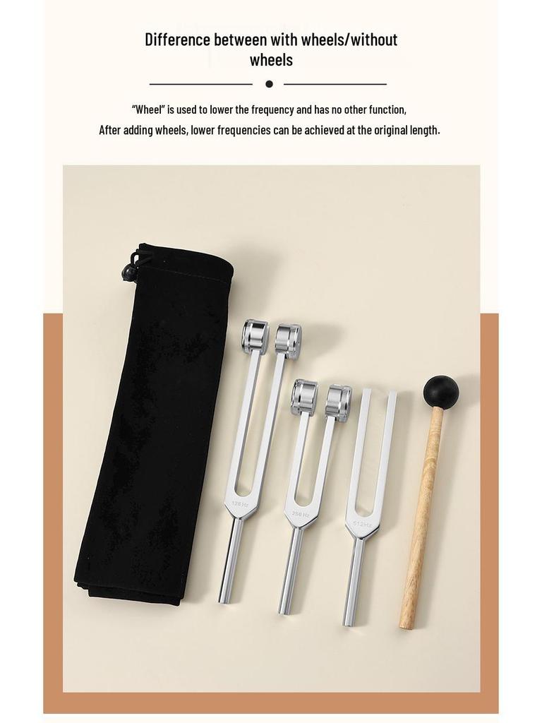 Aluminum Alloy Tuning Fork - Sleep Aid, Yoga, Ear Cleaning, Rattle 
