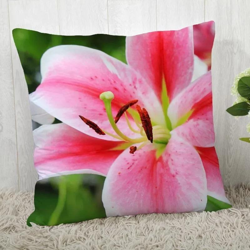 Home Decor Floral Printed Throw Pillow Cover Living Room Sofa Cushion Cover Bedroom Room Decorative Pillow Cover 45x45cm