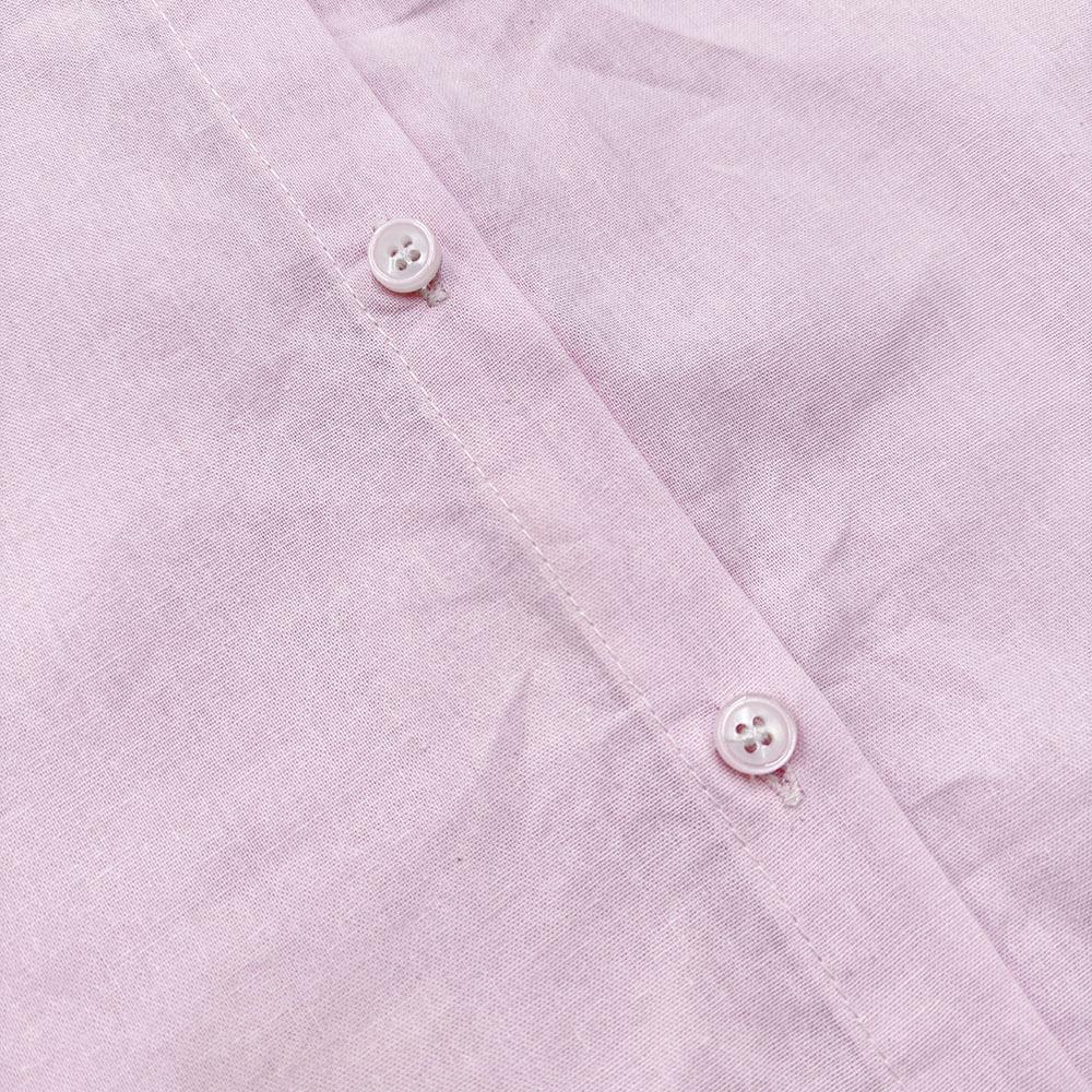 Lazy French Style Loose Pink Set 100% Cotton Casual Shirt Long Sleeve Top Long Pants