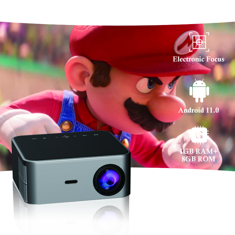 Proiettore Whole A10 Proiettore LCD Smart 4k Nero Film Home Theater Android Bluetooth Wi-fi LED Proiettore Wifi