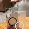 Custodia Magnetica Traslucida Sottile Senza Bordi Opaca Per Samsung S26 S25 S24 S23 S22 FE Plus Ultra Per Copertura di Ricarica Wireless Magsafe