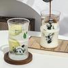 Cute China Panda Glass Creative Tea Bottle Single Transparent Coffee Cup Juice Panda Breakfast Milk Cup Glassware for Drinking