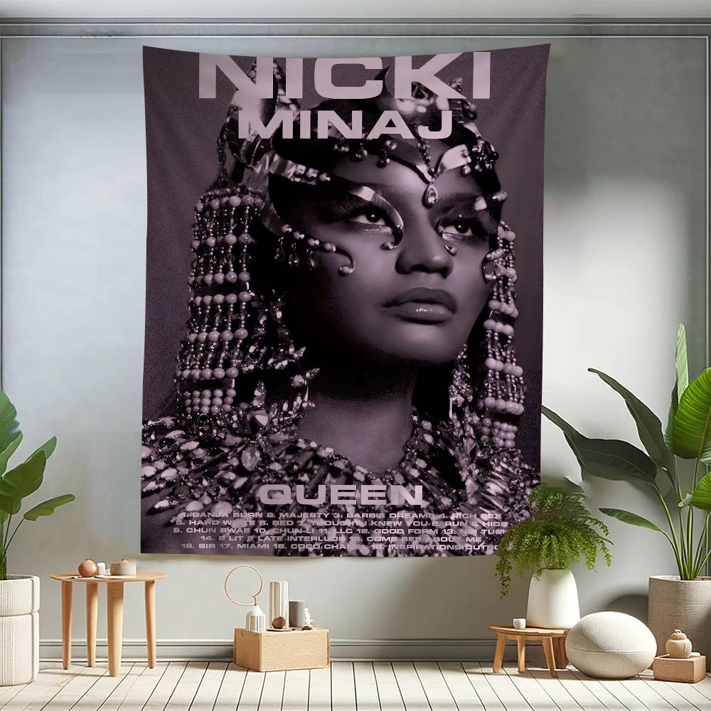 Sängerin Nicki Minaj Hippie Wandbehang Wandteppiche Bohemian Wandteppiche Mandala INS Heimdekoration